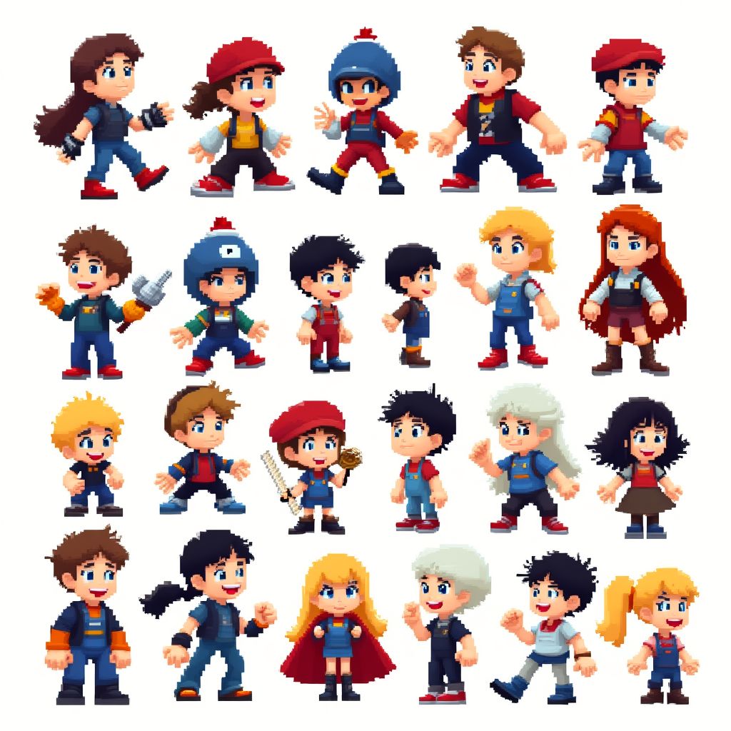 Game character design sheet